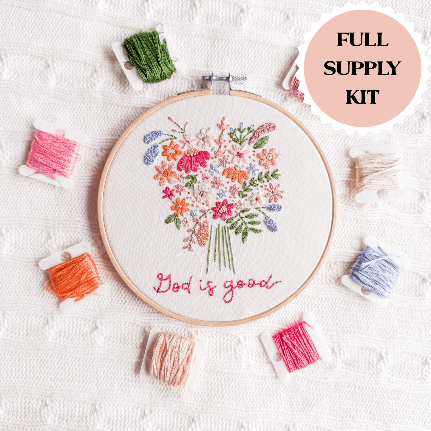 God is Good Embroidery Kit