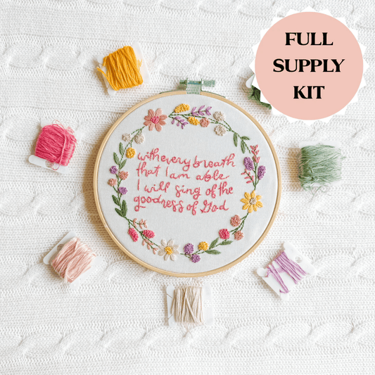 Goodness of God Embroidery Kit