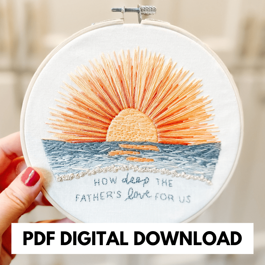 How Deep the Father's Love Embroidery Pattern: PDF Digital Download