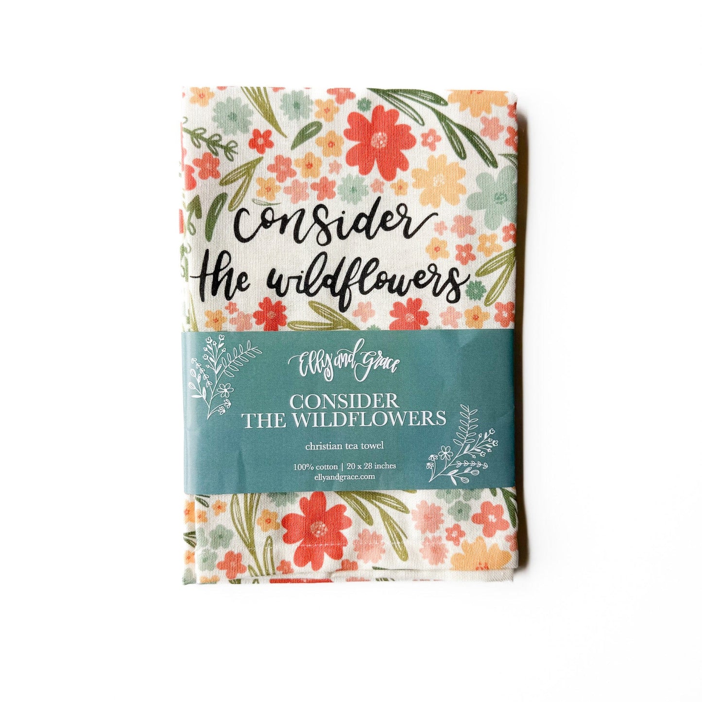 Consider the Wildflowers Tea Towel