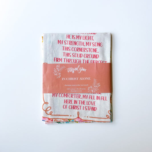 In Christ Alone Tea Towel