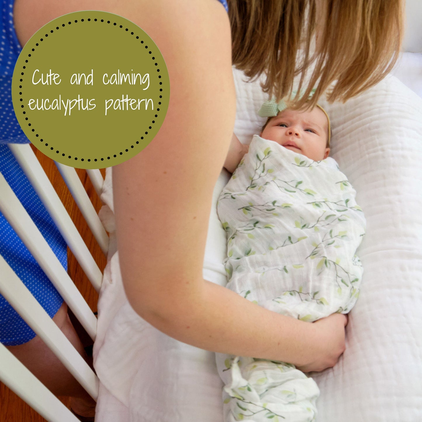 Relaxing Eucalyptus Baby Muslin Swaddle Blanket