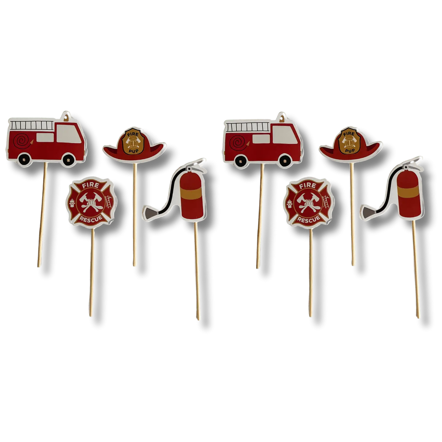 Fire Truck Toppers (8 Count)