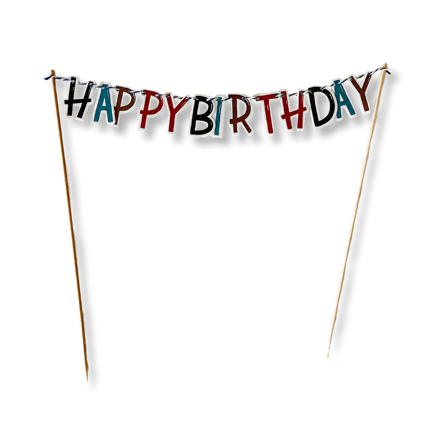 Fishing Happy Birthday Cake Banner