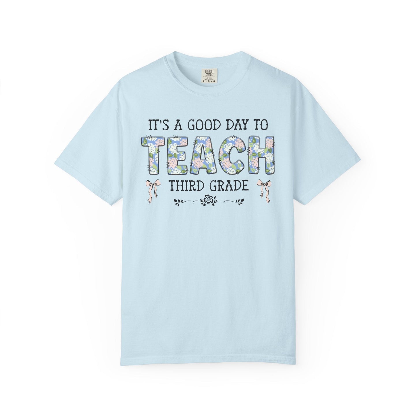 Floral Third Grade Teacher Tee Shirt