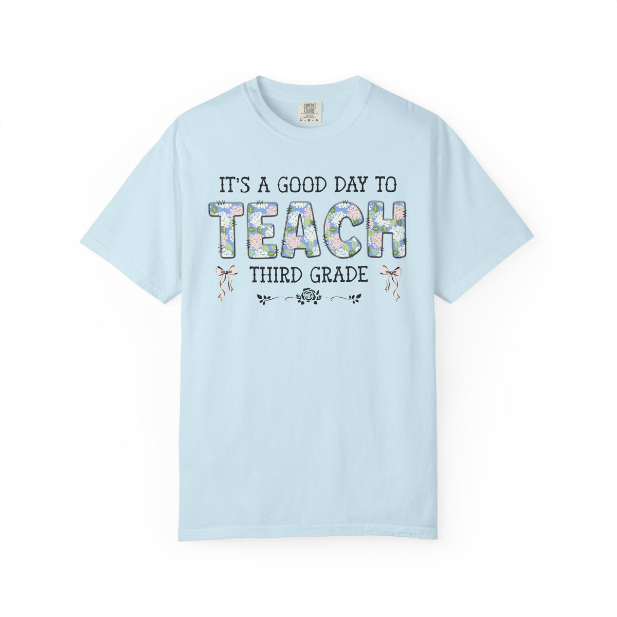 Floral Third Grade Teacher Tee Shirt