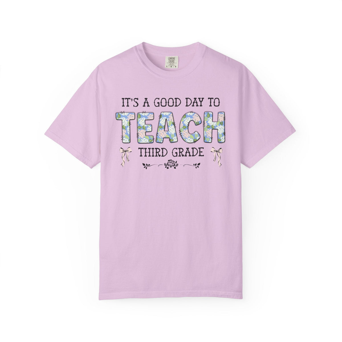 Floral Third Grade Teacher Tee Shirt