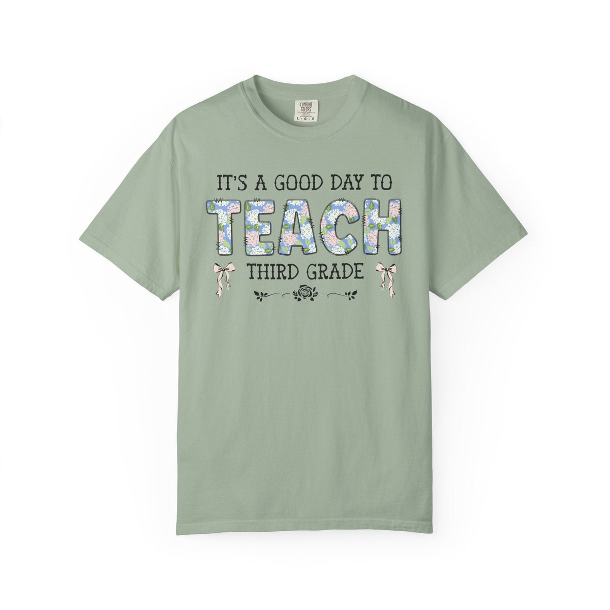 Floral Third Grade Teacher Tee Shirt