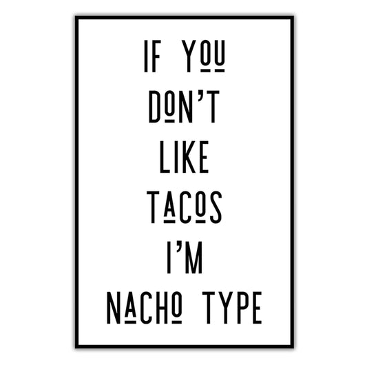 Tacos Nacho Type Sticker