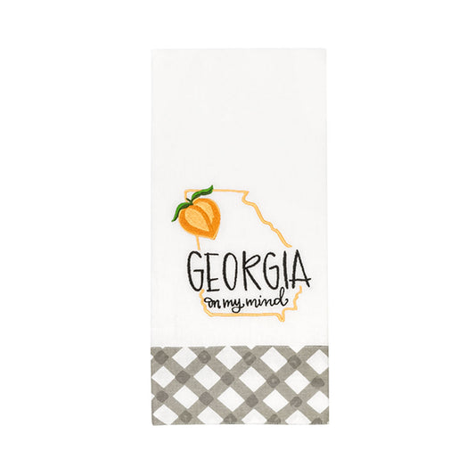 Georgia On My Mind Peach Tea Towel