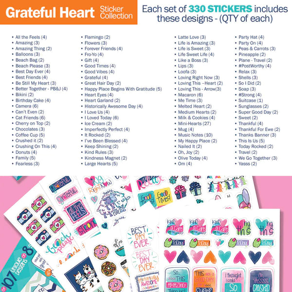 Best Planner Stickers Grateful Heart