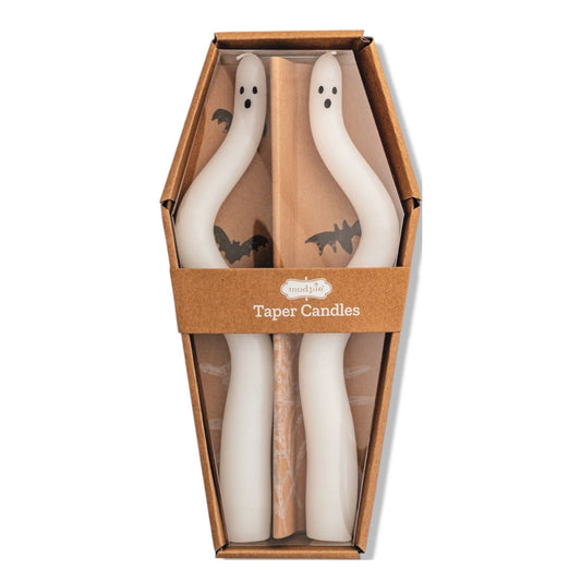 Ghost Shaped Halloween Taper Candles | Set of 2