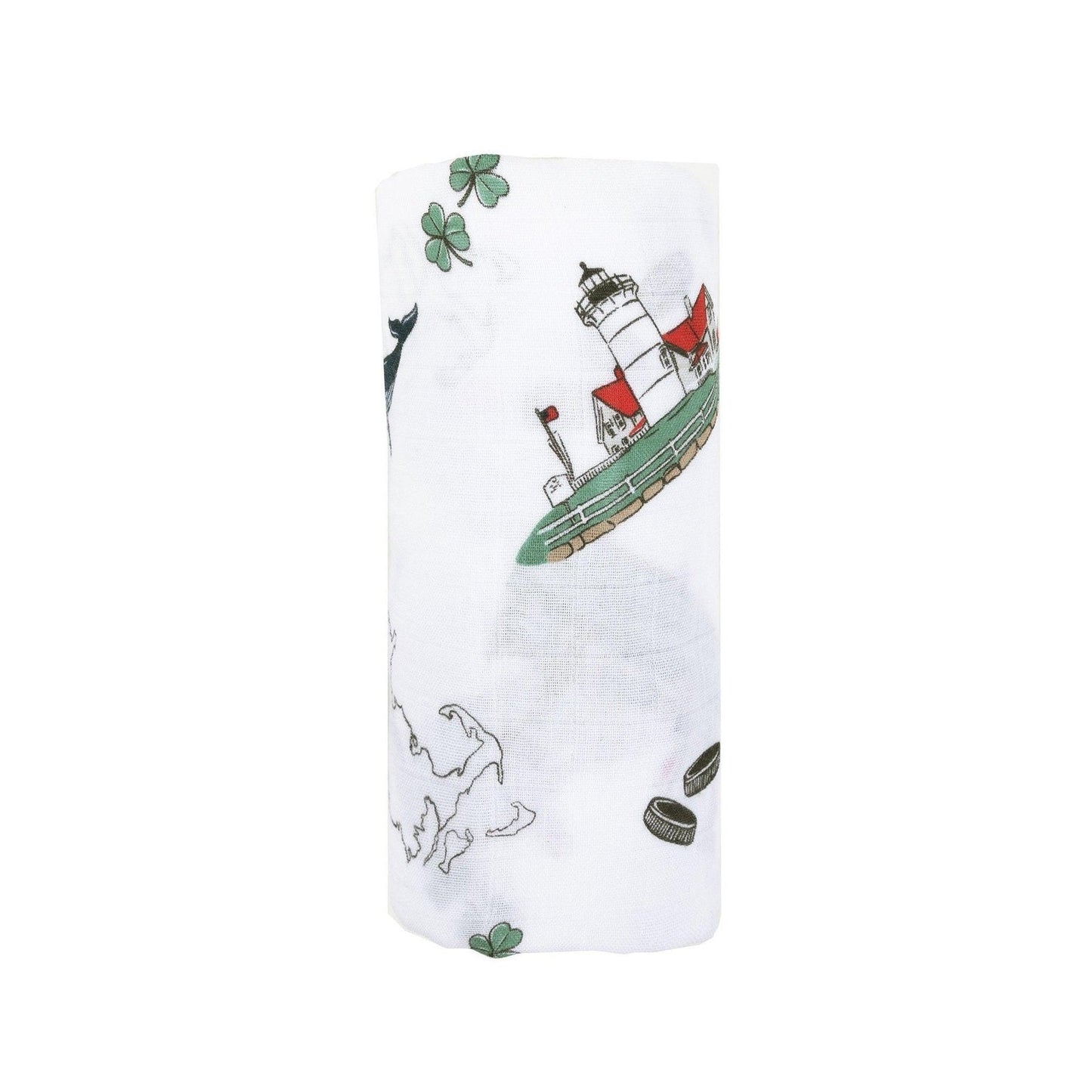 Massachusetts Newborn Gift Set: Muslin Swaddle & Bib