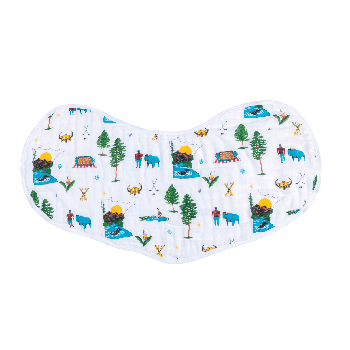 Minnesota Baby Gift Set: Muslin Swaddle & Bib | Organic Cotton