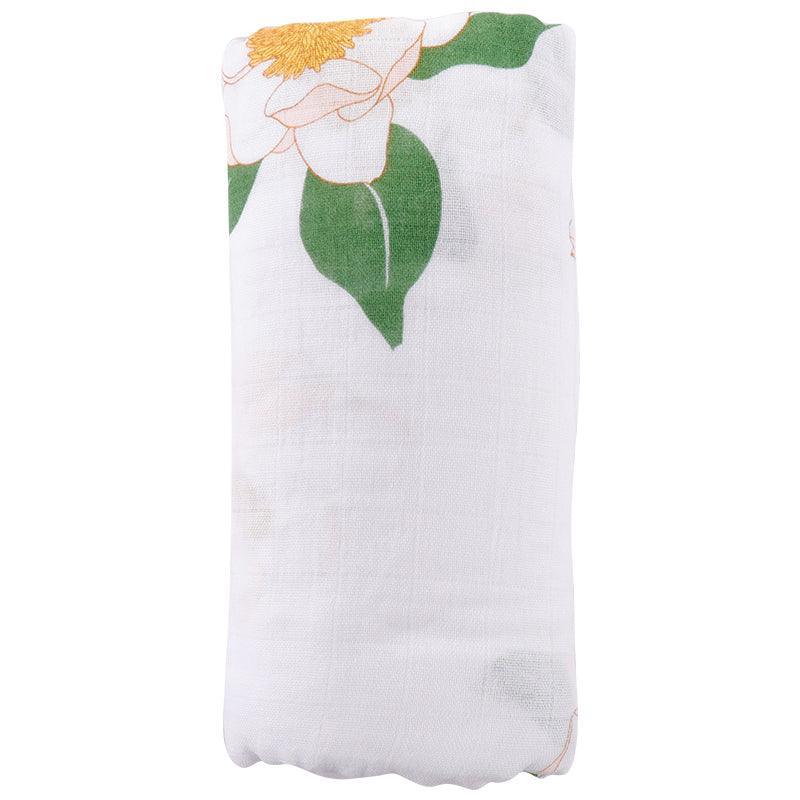 Southern Magnolia Newborn Gift Set: Muslin Swaddle & Bib