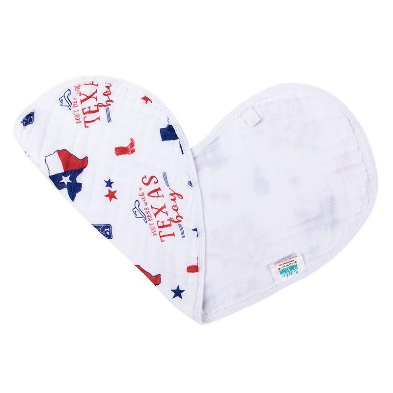 Texas Boy Gift Set: Muslin Swaddle & Bib | Organic Cotton