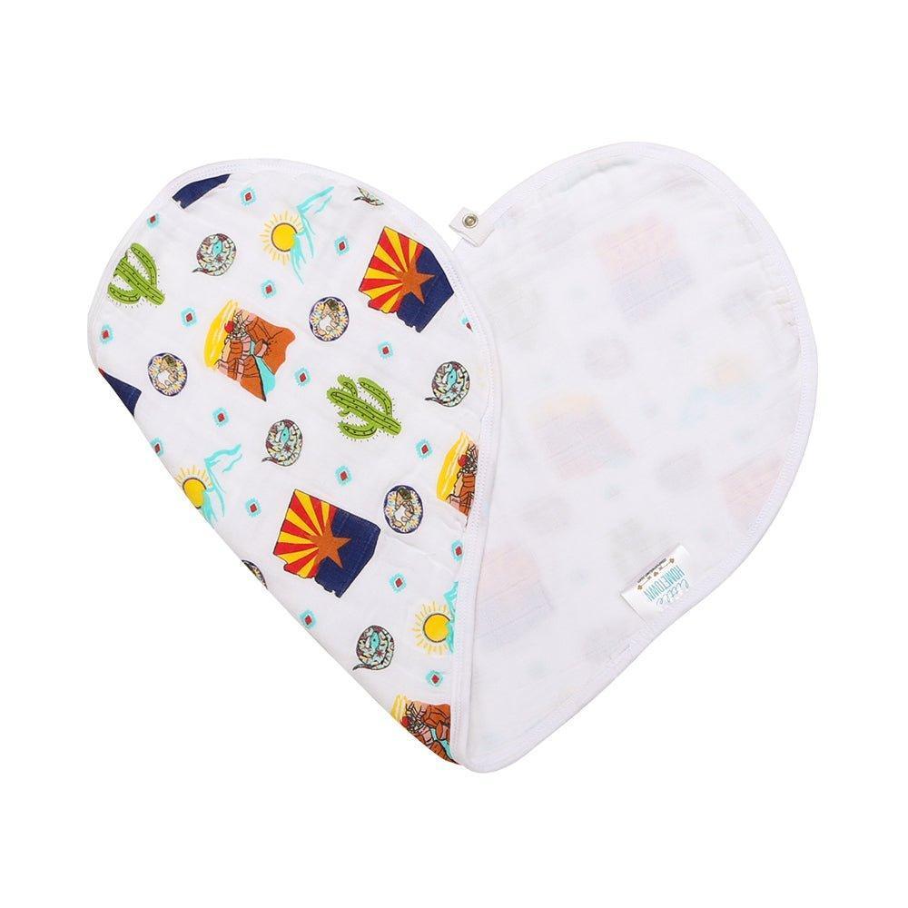 Arizona Baby Gift Set: Muslin Swaddle & Bib | Organic Cotton