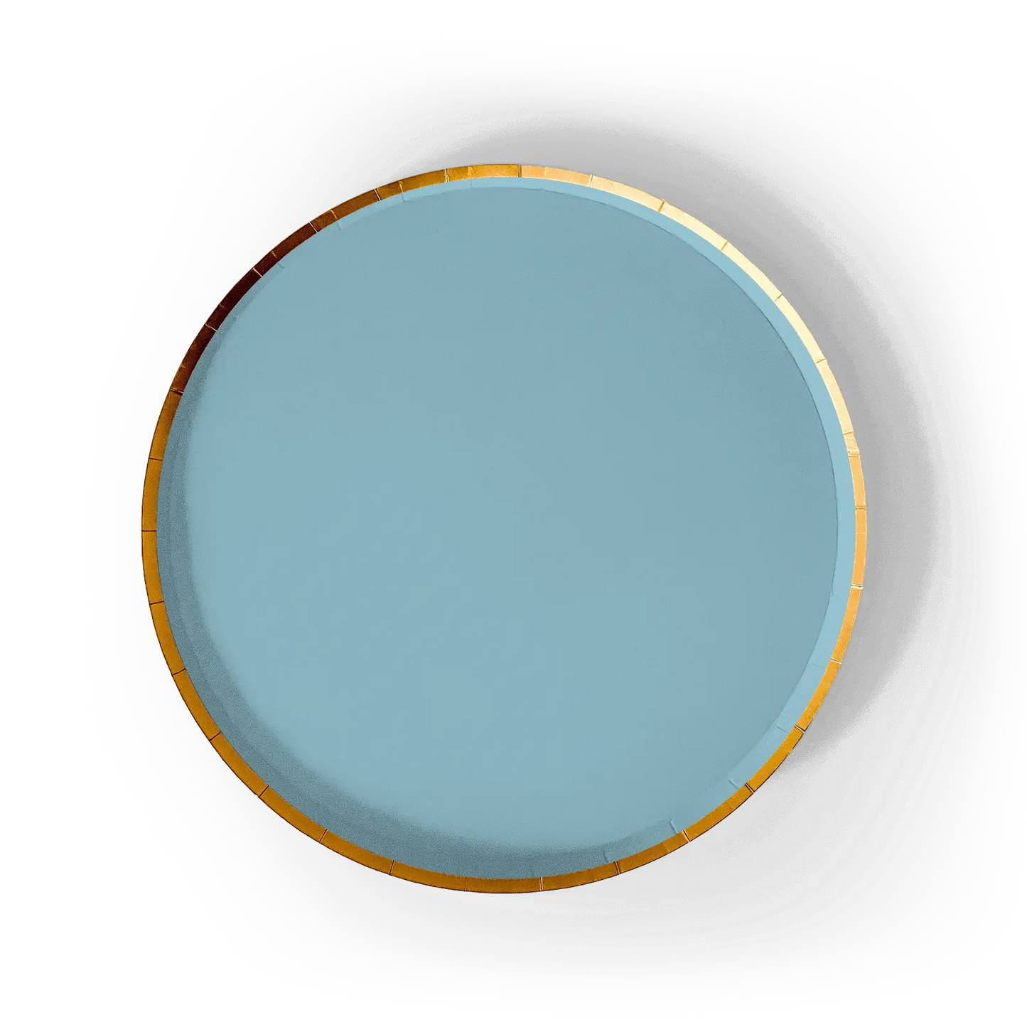 Gold Light Blue Paper Plate (8pcs)