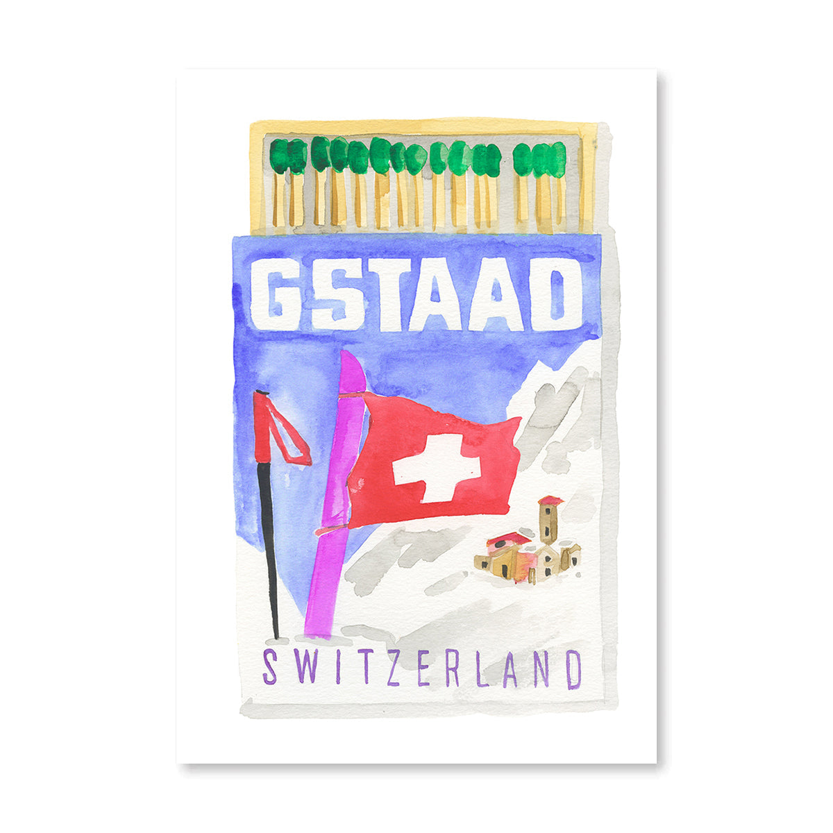 Gstaad Matchbook Art Print