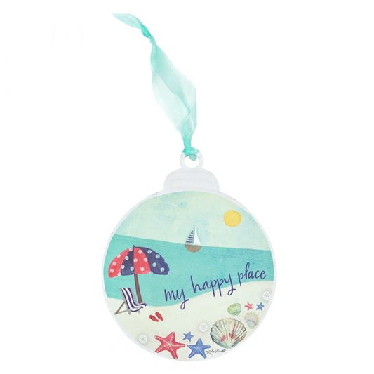 My Happy Place Seaside Christmas Ornament