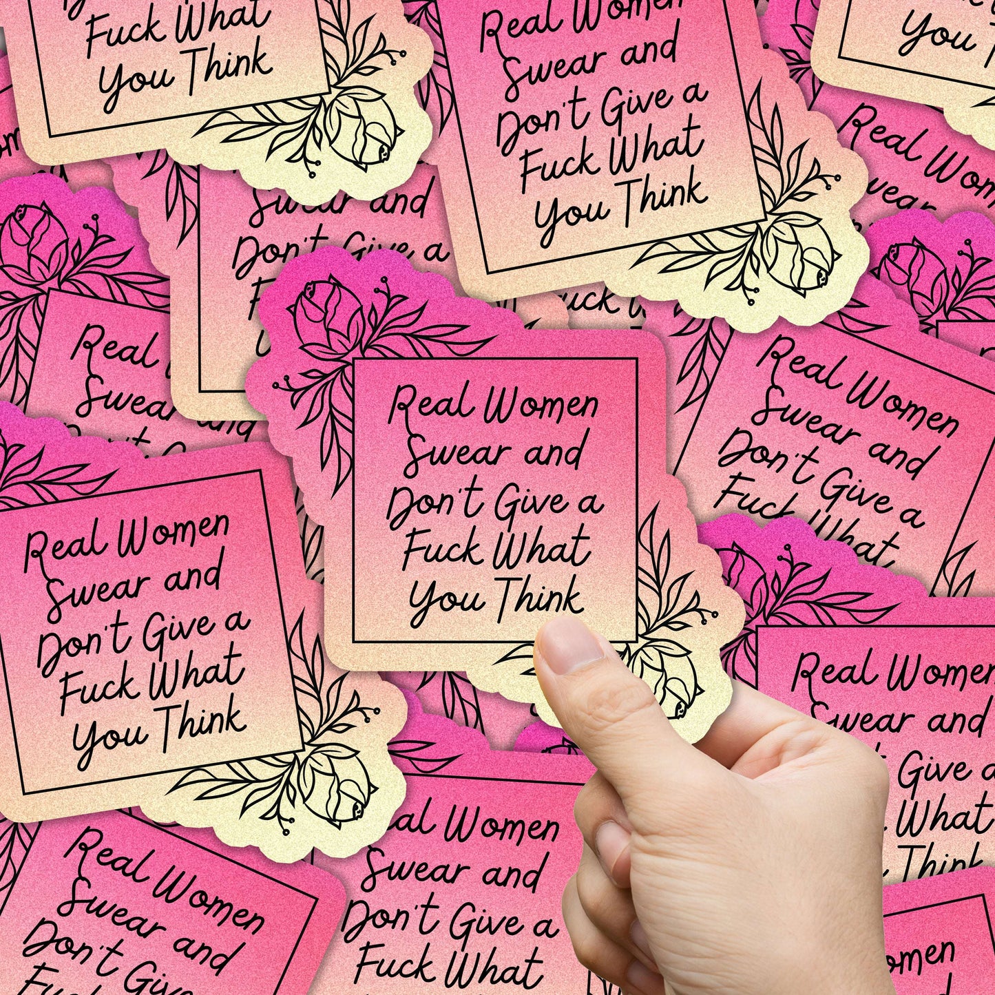 Real Women Swear Sticker