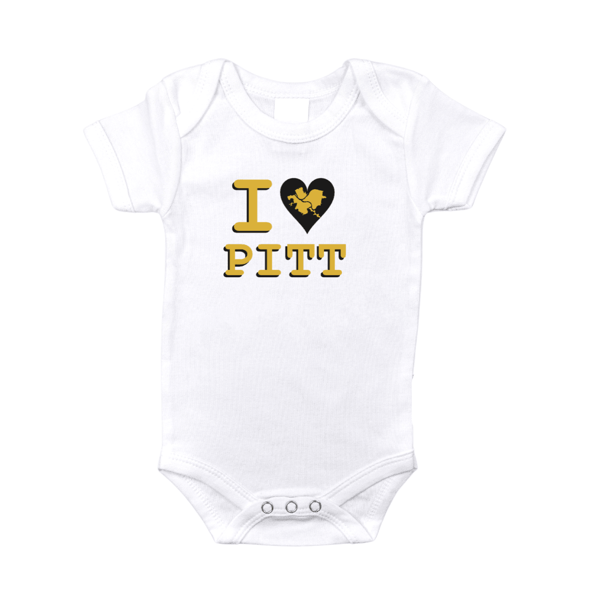 I LOVE PITT Pittsburgh Onesie Newborn Bodysuit up to 18 Months