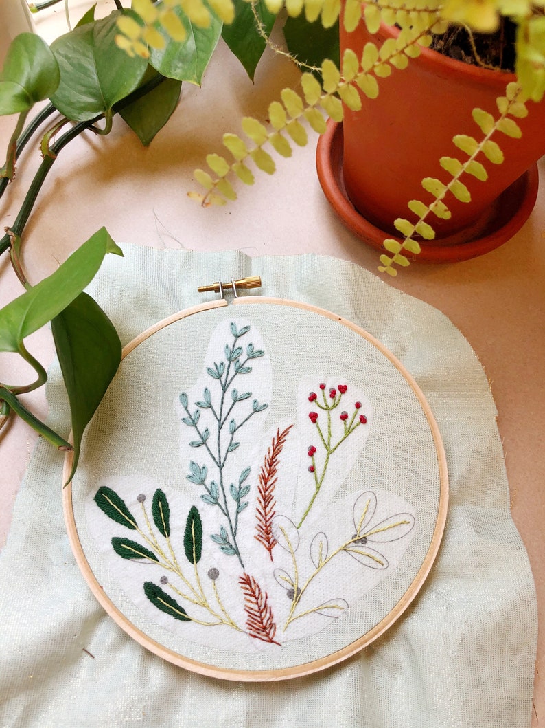 Winter Botanicals - Peel, Stick, and Stitch Hand Embroidery Patterns