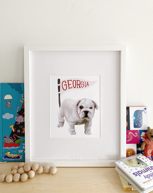 Georgia Bulldog Nursery or Playroom Art