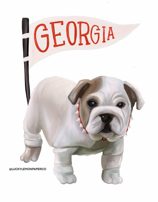 Georgia Bulldog Nursery or Playroom Art