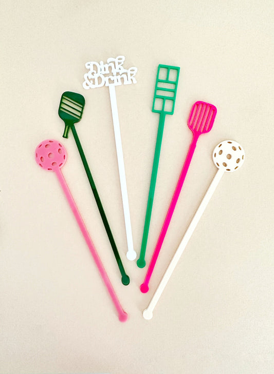Pickleball Stir Stick Set - Pink