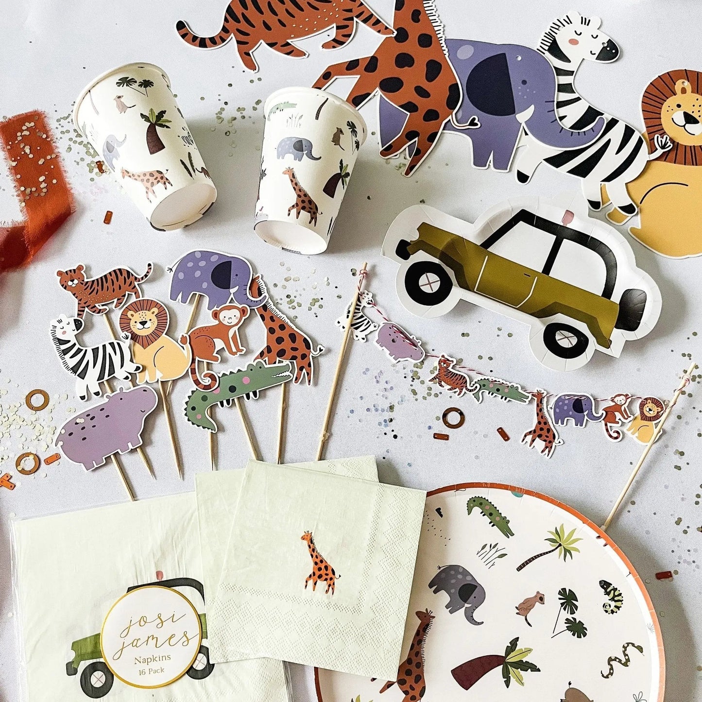 Jungle Safari Disposable Cups (8pcs)