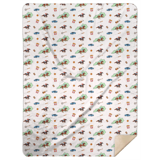Kentucky Plush Throw Blanket 60x80 Nostalgic Hometown Keepsake