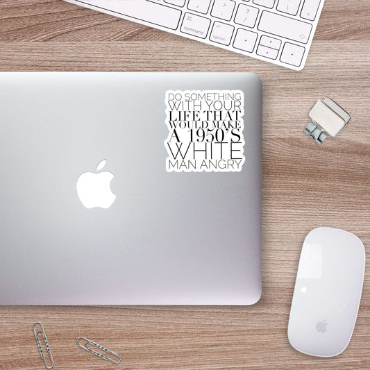 Make a 1950's White Man Angry Sticker