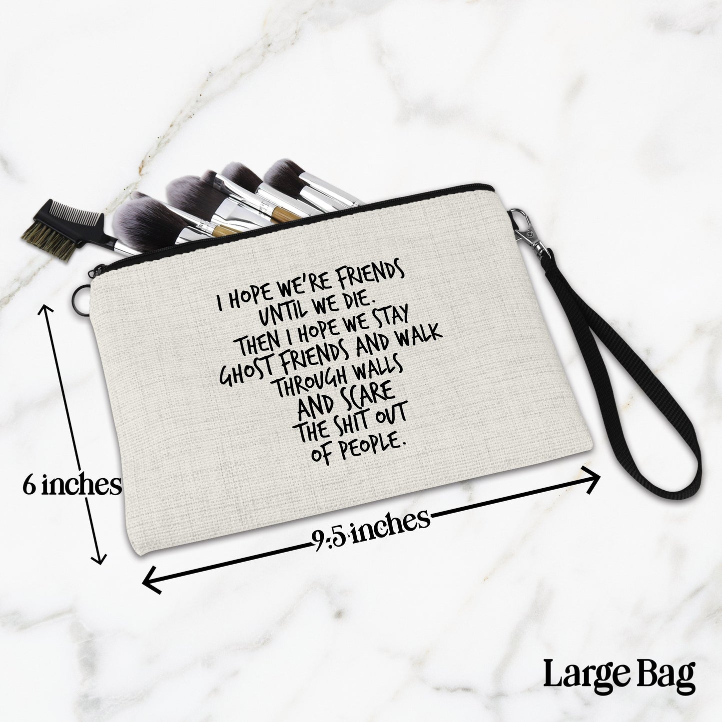 Ghost Friends Best Friends Makeup Bag