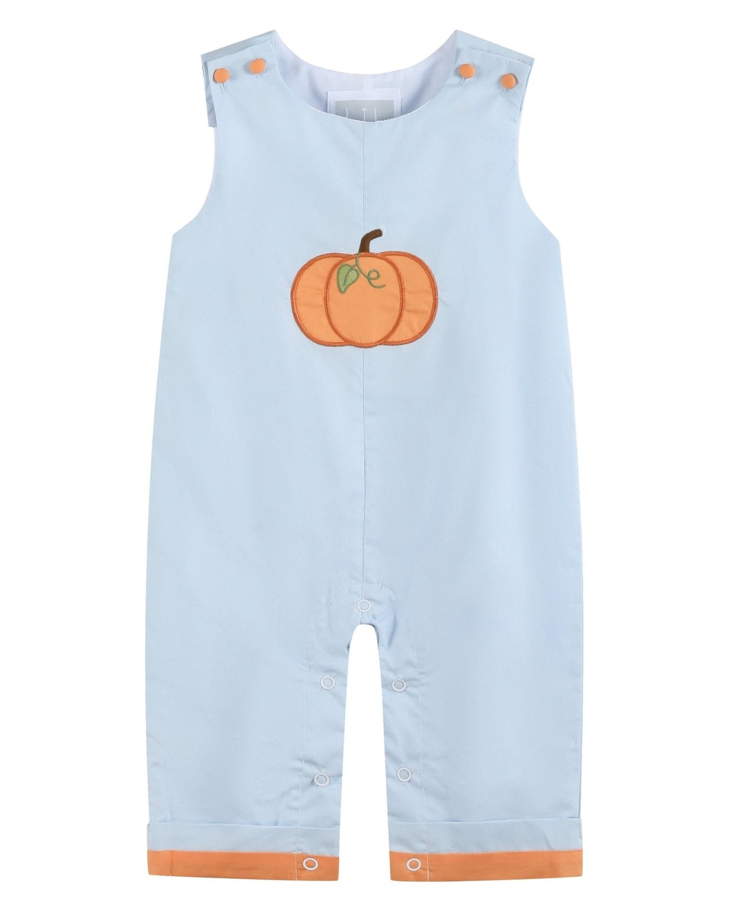 Light Blue Pumpkin Applique Longalls