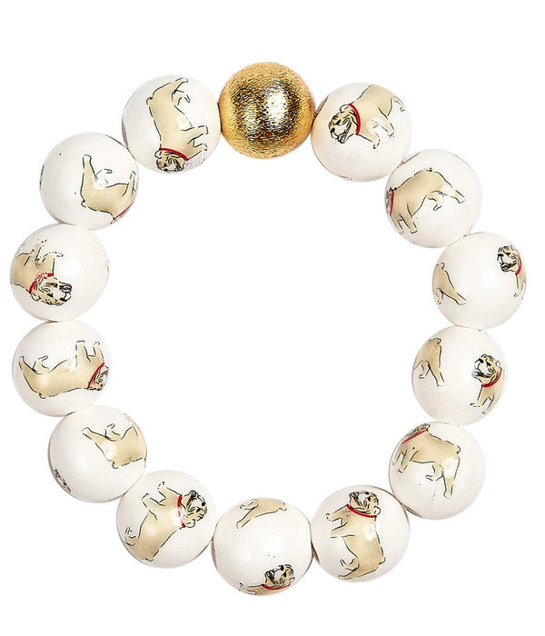 Georgia Beaded Bracelet - Bulldog - Gameday Collection