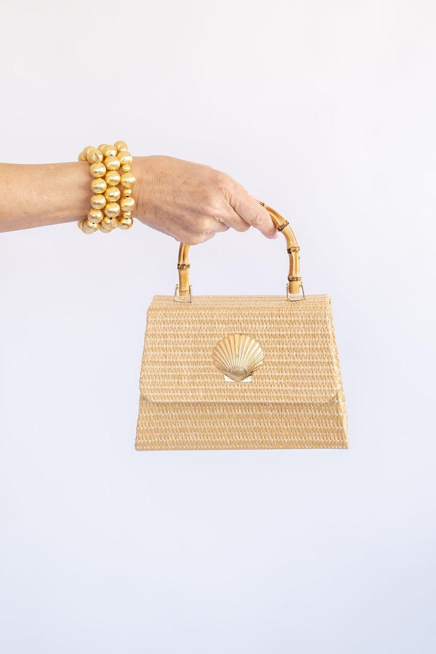 Straw Lulu Bag with Bamboo Handle