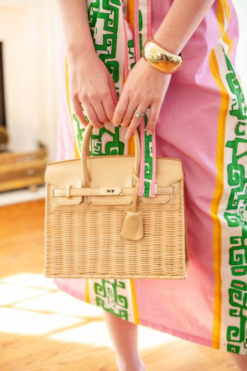 Margo Camel -  Wicker Handbag