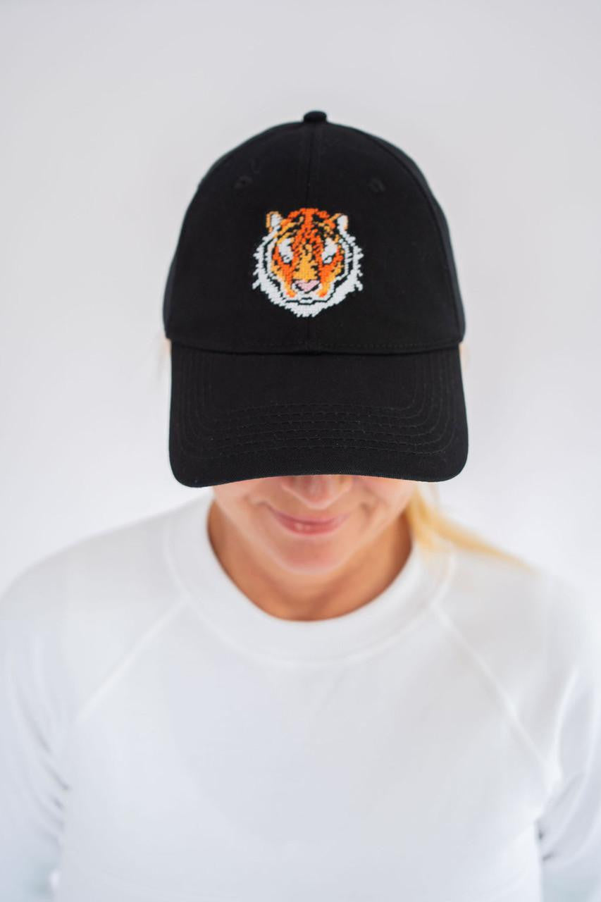 Needlepoint Baseball Hat - Tiger