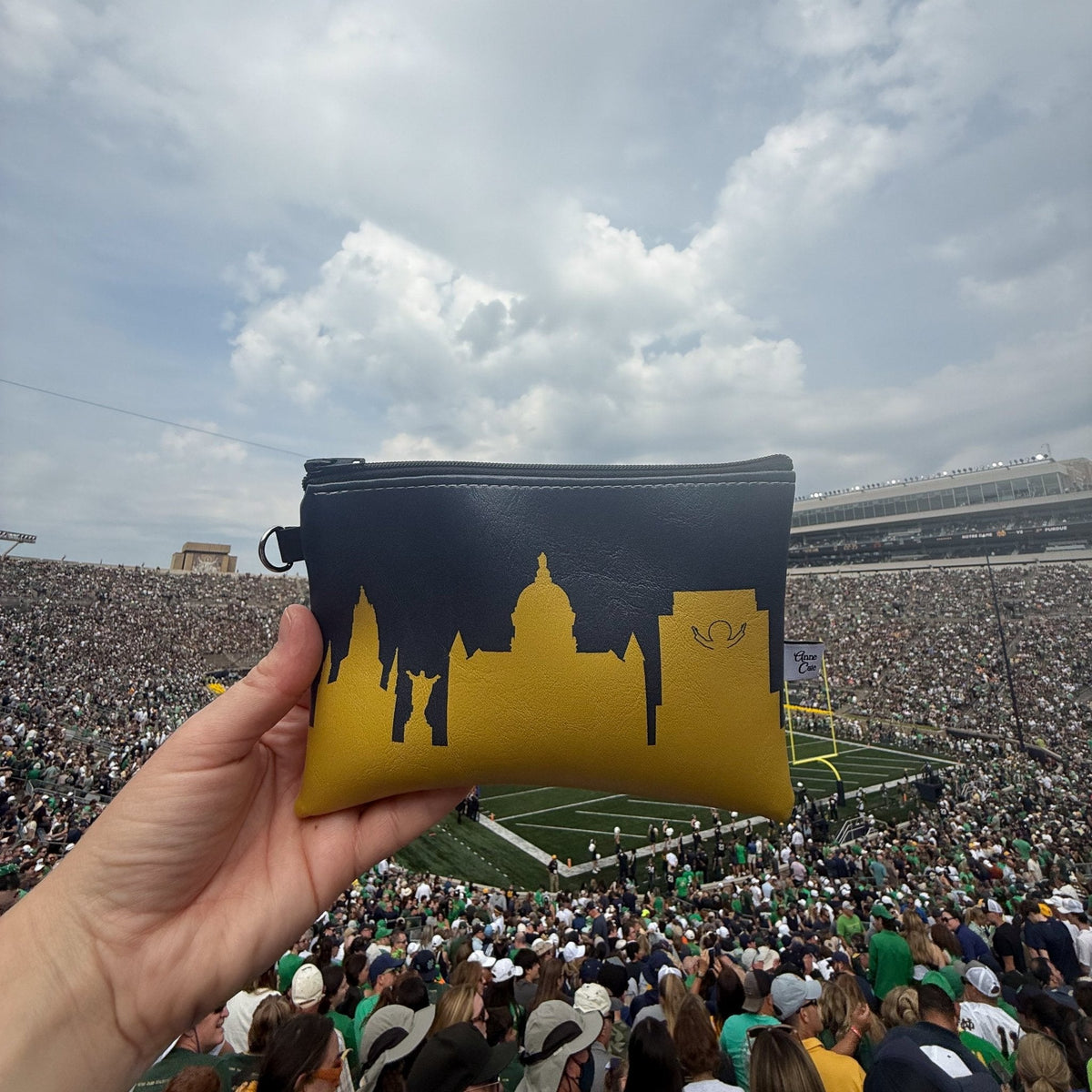 Louisiana State University Football Stadium Skyline Game Day Wristlet