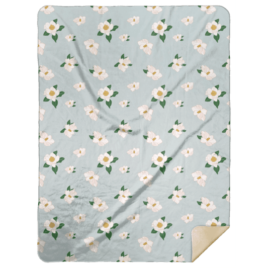 Magnolia Plush Throw Blanket 60x80 Hometown Keepsake for Home