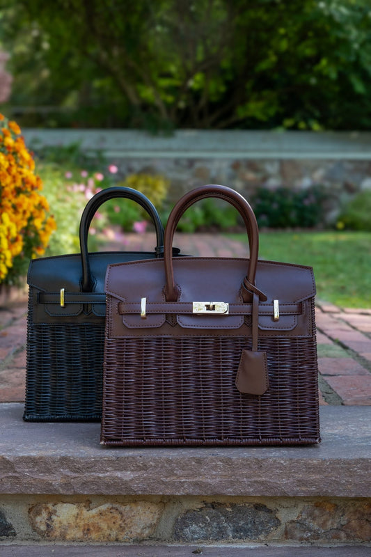 Margo Wicker Handbag- Solid Colors