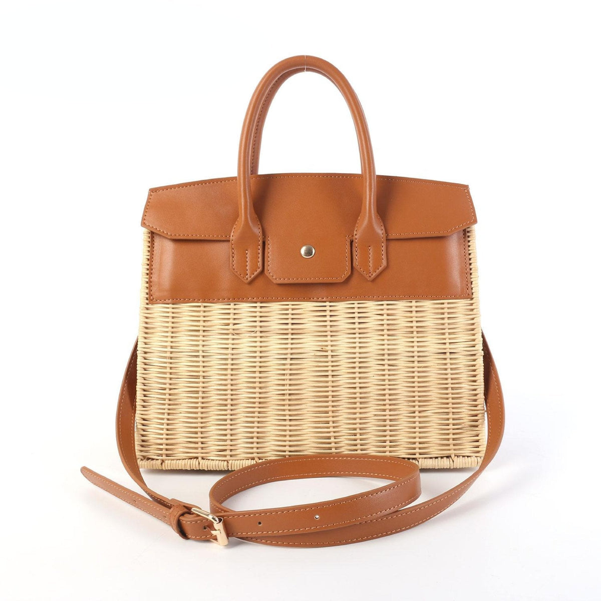 Margo Camel -  Wicker Handbag