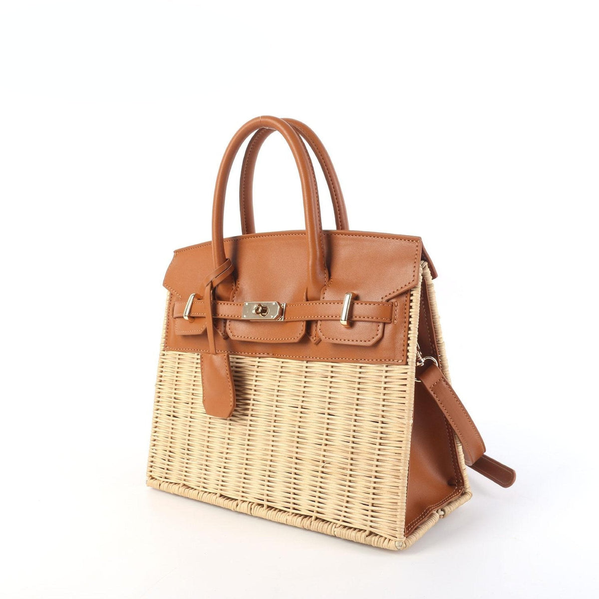 Margo Camel -  Wicker Handbag