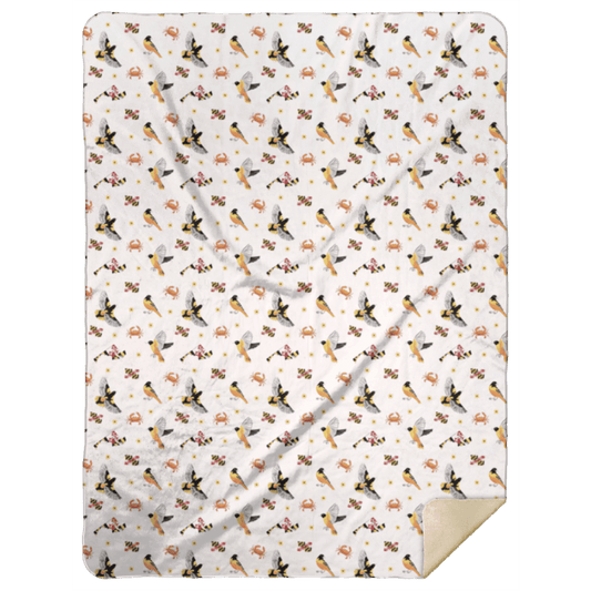 Maryland Plush Throw Blanket 60x80 Nostalgic Hometown Keepsake