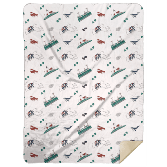 Massachusetts Plush Throw Blanket 60x80 Meaningful Reminder of Home