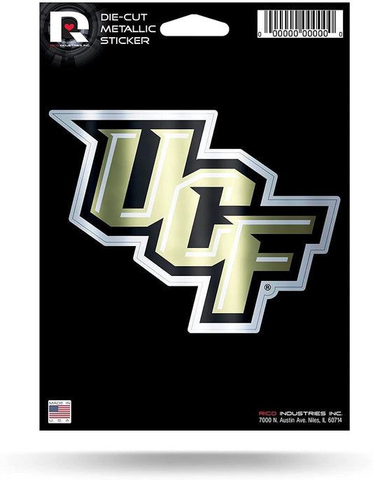 University of Central Florida Knights UCF 5 Inch Sticker Decal Metallic Shimmer Design Flat Vinyl