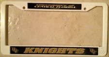 University of Central Florida UCF Knights White Plastic License Plate Frame Tag Cover, 12x6 Inch