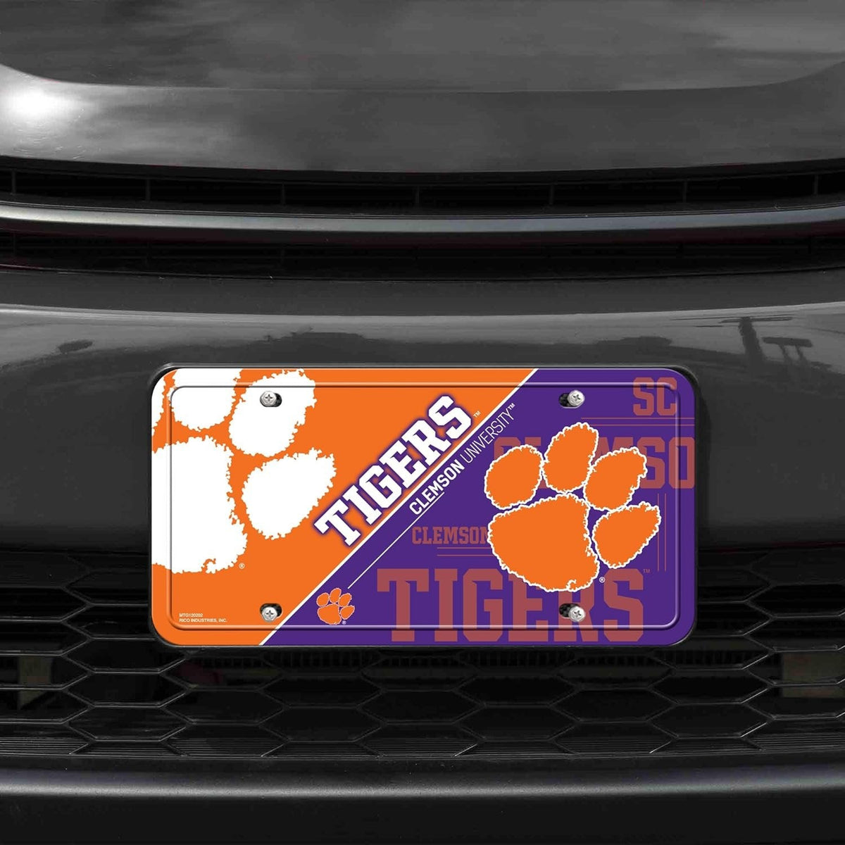 Clemson University Tigers Metal Tag License Plate, 12x6 Inch, Pre-drilled Holes