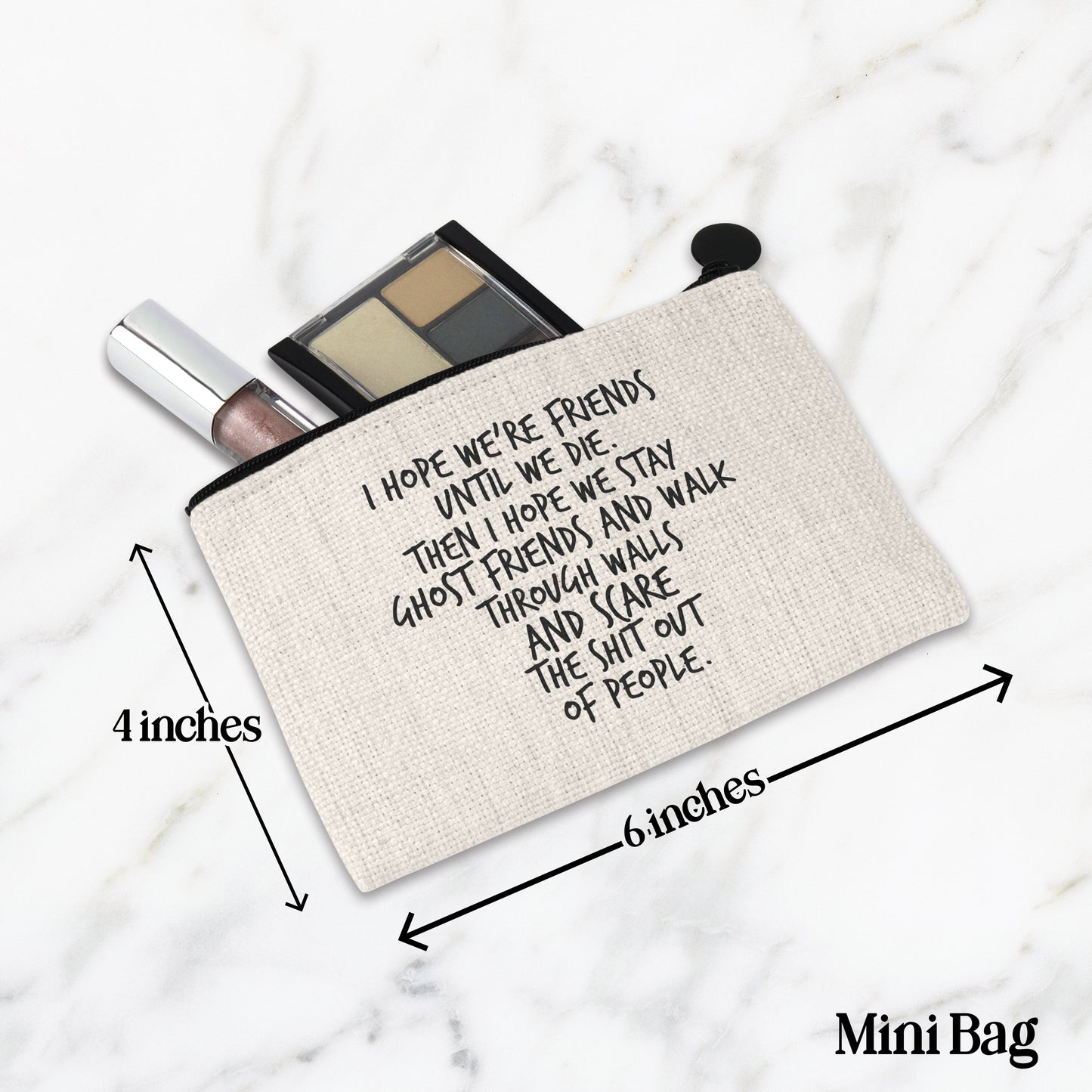 Ghost Friends Best Friends Makeup Bag